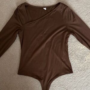 ReoRia Brown Long Sleeve Bodysuit